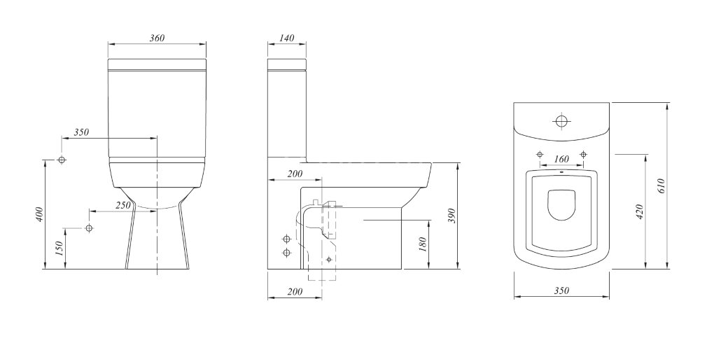 Унитаз-компакт Kale BASICS с функцией биде и сидением микролифт