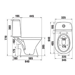 Унитаз-компакт Jika ERA горизонтальный выпуск (8.2453.2.000.242.9)