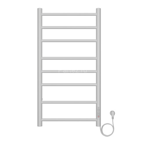 Полотенцесушитель электрический AZARIO PARMA 400/800 8 секций, диммер справа, белый (AZ10848W)