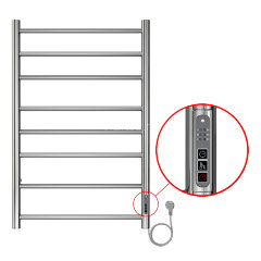 Полотенцесушитель электрический AZARIO PARMA 500/800 8 секций, диммер справа, хром (AZ10858)