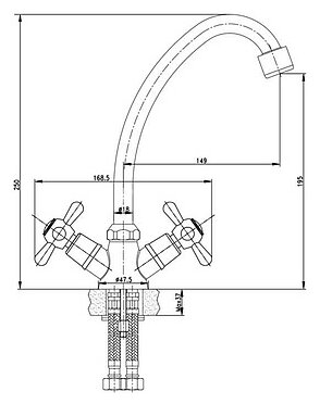 Смеситель Lemark Promotion LM6040C для кухни