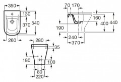 Биде напольное Roca GAP (7.3574.7.700.0)