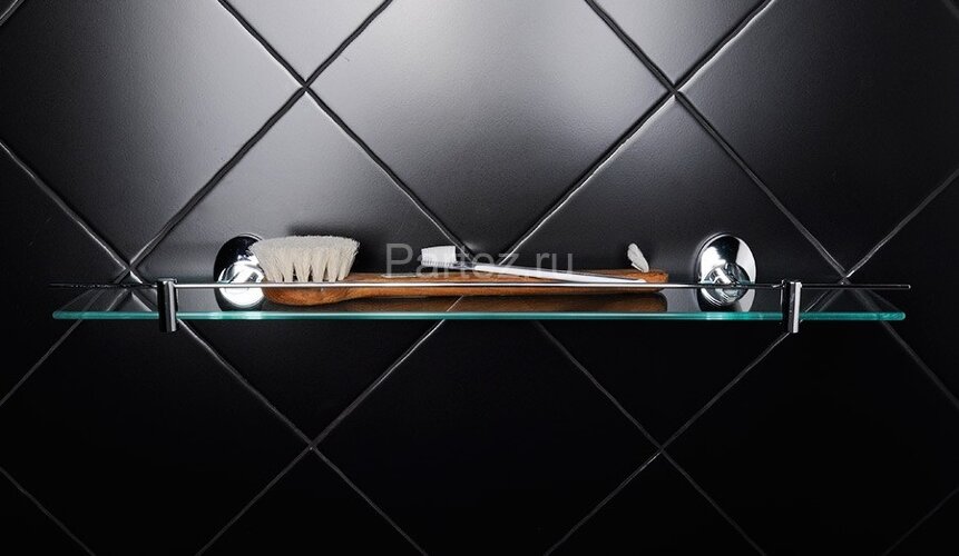 Полка стеклянная Fixsen Europa, хром (FX-21803 )