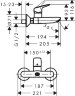 71225000 Logis Смеситель настенный для раковины, однорычажный, без подключения душ.набора