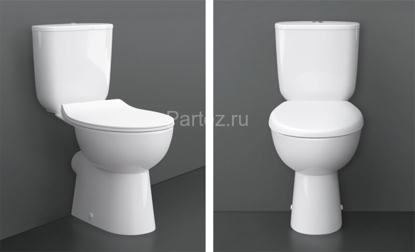 Унитаз-компакт КЕРАМИН Гольф R Жесткое сиденье Алкапласт белый с1 (CS0077197)