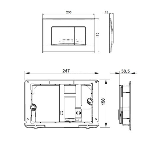 Roca Dama Senso ПЭК: подвесной унитаз, сиденье микролифт, инсталляция, кнопка смыва