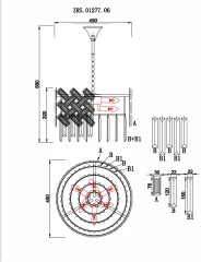 Подвесная люстра Zortes ZRS.01277.06