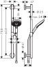 26320400 Raindance Select S 120/Unica Comfort 65 душевой набор белый