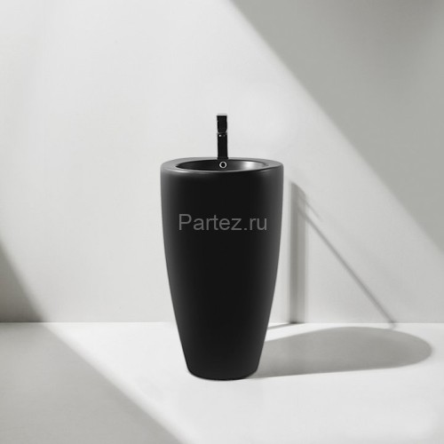 Раковина напольная Azario COMELLA 500х500х830 отдельностоящая круглая, черный матовый (AZ-311MB)