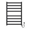 Полотенцесушитель электрический AZARIO PALERMO 500/800 квадрат, 8 секций, диммер справа, черный (AZ8