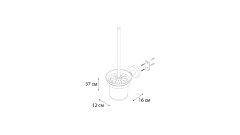 Ёрш для туалета Fixsen Comfort Black черный матовый (FX-86013)