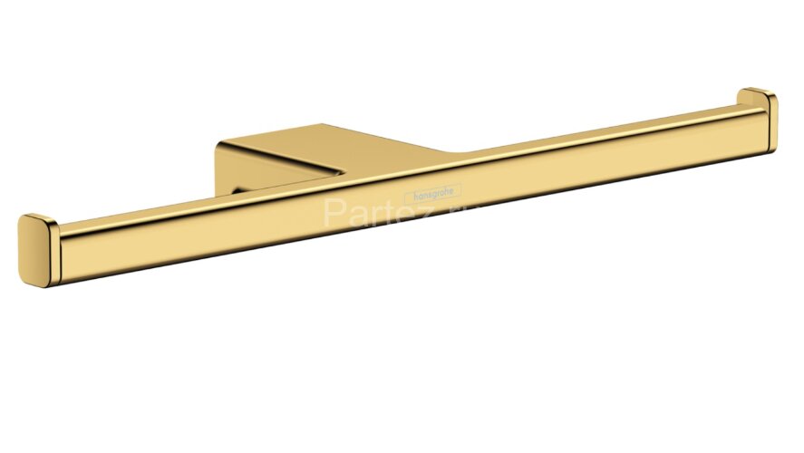 Держатель запасного рулона туалетной бумаги двойной Hansgrohe AddStoris, полированное золото (417489