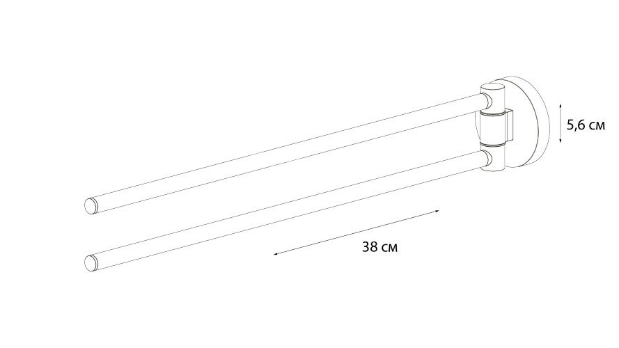 Полотенцедержатель Fixsen Hotel поворотный, хром (FX-31002A)