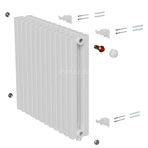 Дизайн-радиатор Royal Thermo Shift Q30 VC2050 - 16 секц. RAL9016