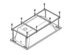 Каркас к акриловой ванне Santek Санторини 150х70 (1.WH30.2.499)
