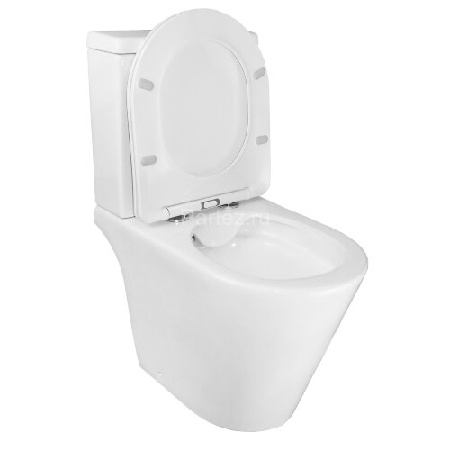 Унитаз-компакт Azario Flin 365х590х790 напольный, безободковый с быстросъемным сиденьем микролифт (A