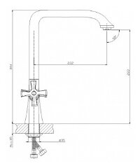 Смеситель Rossinka Z02-70U для кухни