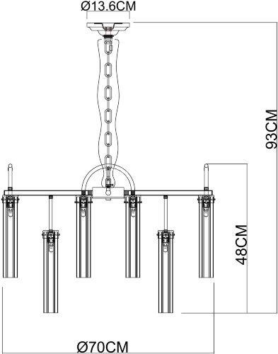 Подвесная люстра Arte Lamp A4088LM-12AB
