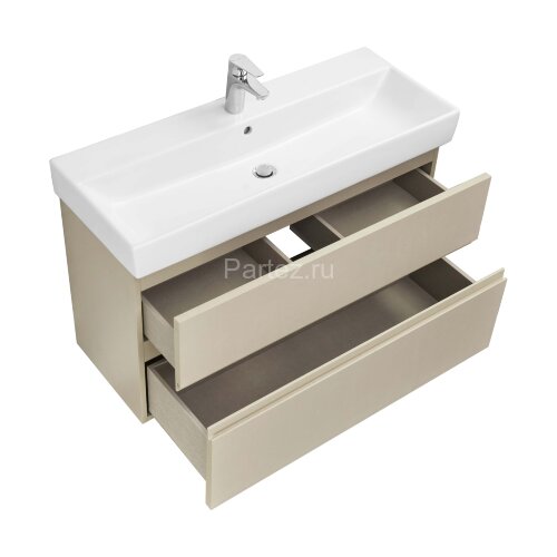 Тумба под раковину ROCA OLETA 100 подвесная, 2 ящика, капучино матовый (A857641515)