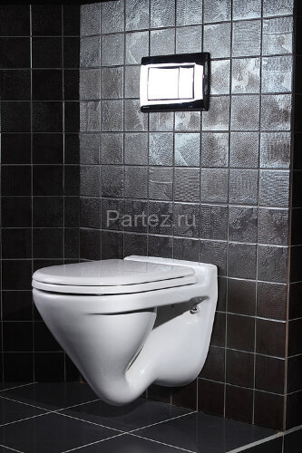 Унитаз подвесной Sanita Luxe Attica 345х495х400 с сидением микролифт (WC.WH/Attica/DM/WHT.G/S1)