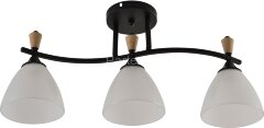 Потолочная люстра Reluce 01589-3.3-03B BK+WOOD