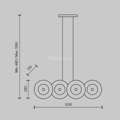 Потолочная люстра Maytoni MOD007PL-08G1