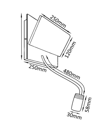 Бра Crystal Lux CLT 226W250USB WH
