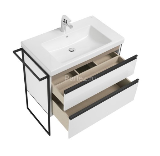 Тумба под раковину Roca Domi 80 см, подвесная, белый глянцевый (7.8575.3.680.6)