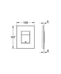 Кнопка смыва для унитаза GROHE Skate Cosmopolitan (3 режима смыва), хром (38732000)