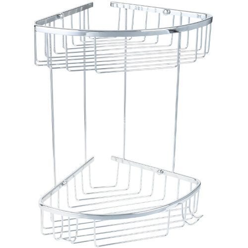 Полка корзина Fixsen Hotel двухэтажная, хром (FX-31051-2)