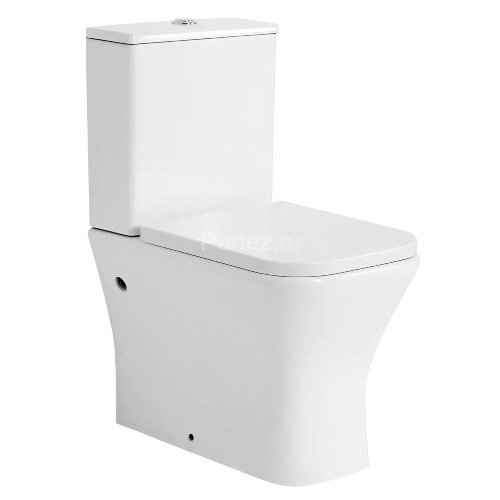 Унитаз-компакт Azario Blaise 385х615х801 напольный, безободковый с быстросъемным сиденьем микролифт 