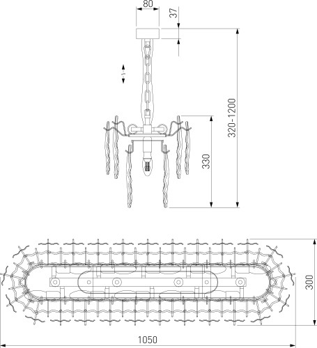 Подвесная люстра Bogate's 370