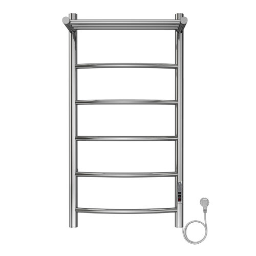 Полотенцесушитель электрический AZARIO VERONA 400/800 5 секций, с полкой, диммер справа, хром (AZ048