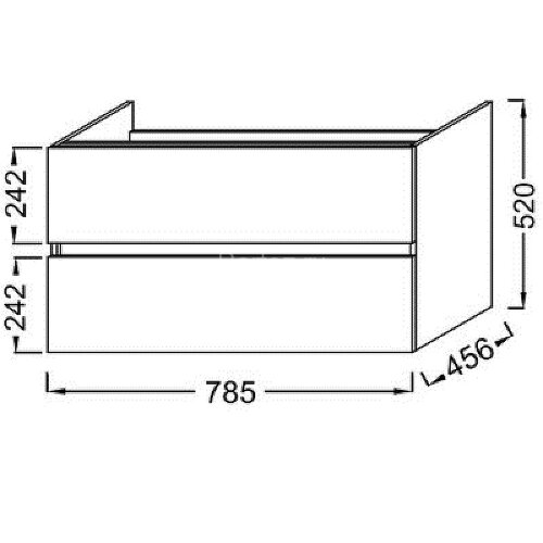 Тумба под раковину Jacob Delafon Tolbiac подвесная, Белый лак (80 EB2382-J5)