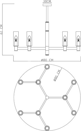 Потолочная люстра Divinare 2654/17 LM-9