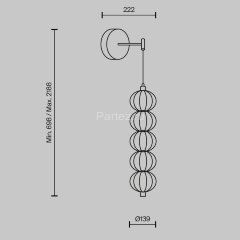 Бра Maytoni MOD216WL-L10G3K