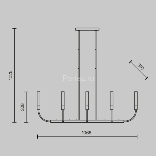 Потолочная люстра Maytoni MOD423CL-08C