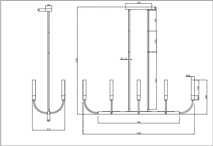 Потолочная люстра Maytoni MOD423CL-08C