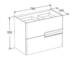 Тумба под раковину Roca VICTORIA NORD 800 мм, Ice Edition