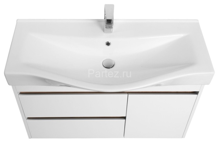 Тумба под раковину AQUATON Нортон 100 подвесная, белая (1A249001NT010)