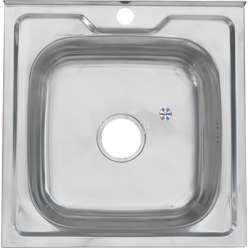 Мойка 5050 MELANA 0,8/180 накладная квадратная с сифоном (003/2 *10)