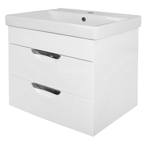 Комплект тумба Стиль- 60/2 "Соло" 600х580х480 подвесная, с раковиной Tempo 60, с доводчиками (CS0009