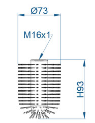 Щетка для ерша Azario сменная, белая (AZ-101)