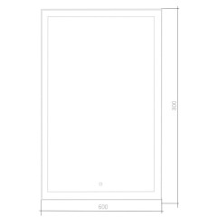 Зеркало AZARIO Сантана 600х800 c подсветкой и диммером, сенсорный выключатель (ФР-00002163 )