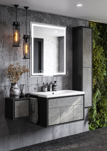 Пенал подвесной AQUATON Уэльс NEW графит (1A267703WA6A0)