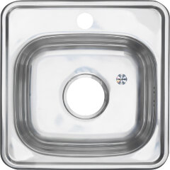 Мойка 3838 MELANA 0,6/160 врезная квадратная с сифоном (022 t *15)