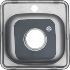 Мойка 3838 MELANA 0,6/160 врезная квадратная с сифоном (022 t *15)