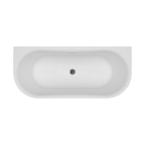Ванна акриловая Azario ENGELS 1700x750x580 пристенная, в комплекте с сифоном и металлической рамой (
