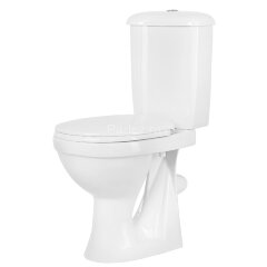 Унитаз-компакт Суперкомпакт Стандарт косой выпуск, с сиденьем, белый (44901130022)