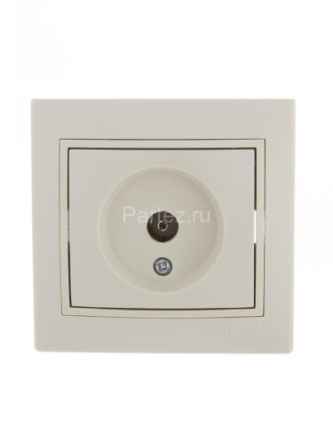 Розетка телевизионная проходная TV СП Mira крем./крем. LEZARD 701-0303-129